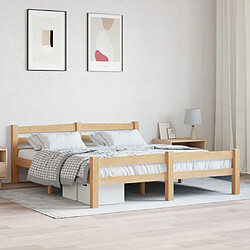 vidaXL Cadre de lit sans matelas bois massif de pin 160x200 cm 