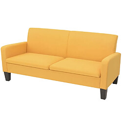 Maison Chic Ensemble de canapés 2 pcs, Canapé droit Sofa pour Salon Tissu Jaune -GKD884967