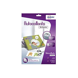 Papier créatif AVERY 8 Autocollants blanc brillant