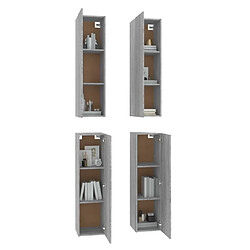 Avis vidaXL Meubles TV 4 pcs Sonoma gris 30,5x30x110 cm Bois d'ingénierie