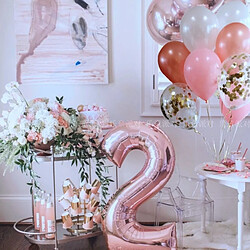 Avis Wewoo Décorations de Fête 2 PCS 40 Pouces Aluminium Nombre Ballons Anniversaire De Mariage Fiançailles Décor De Enfants Ball Fournitures 8-Or