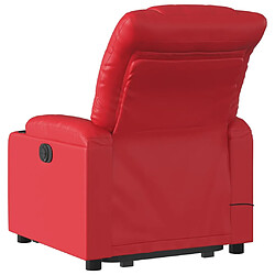 Acheter vidaXL Fauteuil inclinable de massage électrique rouge similicuir