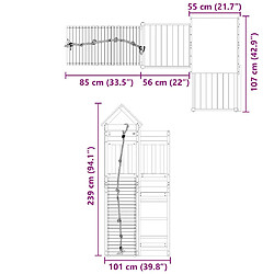 vidaXL Aire de jeux d'extérieur bois de pin imprégné pas cher