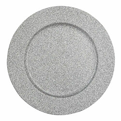 Assiette de Présentation Paillettes 33cm Argent