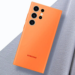 Acheter Coque en silicone pour Samsung Galaxy S23 Ultra 5G Orange Abricot