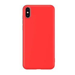 Wewoo Coque Souple Silicone liquide ultra-mince tout-en-un cas de téléphone portable matériau écologique peut être lavé cas de pour iPhone X / XS Rouge