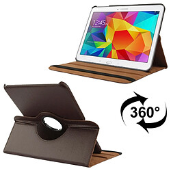 Wewoo Housse Étui marron pour Samsung Galaxy Tab 4 10.1 / SM-T530 / T531 360 degrés Rotatif Litchi Texture en cuir avec support de visualisation 2-angle