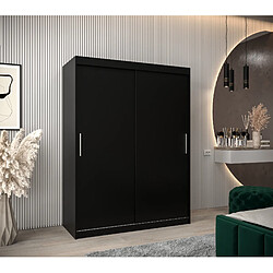 Abiks Meble Armoire Tokyo à portes coulissantes 200/150/62 2 portes (noir/noir)