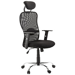 Alterego Fauteuil de bureau 'SOYOUZ' en tissu noir