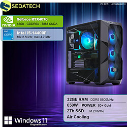 Sedatech PC Gamer • Intel i5-14400F • RTX4070 • 32Go DDR5 • 2To SSD M.2 • Windows 11