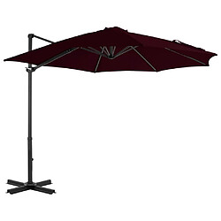 Maison Chic Parasol Jardin | Parasol déporté avec mat en aluminium Rouge 300 cm - GKD62221