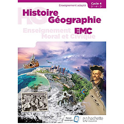 Histoire géographie, EMC : 5e, 4e, 3e, cycle 4 : enseignement adapté - Occasion