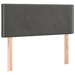 Avis Maison Chic Tête de lit scandinave à LED,meuble de chambre Gris foncé 80x5x78/88 cm Velours -MN60087