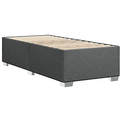 Vidaxl Sommier à lattes de lit avec matelas Gris foncé 80x200 cm Tissu pas cher