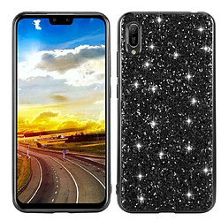 Wewoo Coque Pour Huawei Y6 Pro / Enjoy 9e Glittery Powder Shockproof TPU Case Black