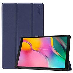 Etui en PU triple pli avec support bleu foncé pour votre Samsung Galaxy Tab A 10.1 (2019) T510/T515