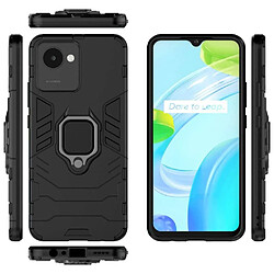 Htdmobiles Coque pour Realme C30 / Narzo 50i Prime - housse etui rigide anti choc + verre trempe - NOIR