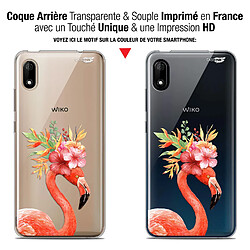 Avis Caseink Coque arrière Wiko Y70 (5.99 ) Gel HD [ Nouvelle Collection - Souple - Antichoc - Imprimé en France] Flamant Rose Fleuri