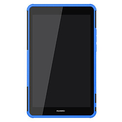 Acheter Coque en TPU modèle de pneu cool avec béquille noir/bleu pour votre Huawei MediaPad M5 Lite 8