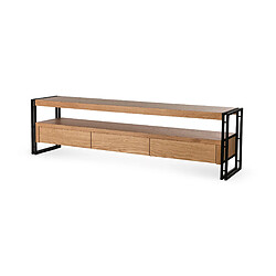 Acheter Lisa Design Bogota - meuble TV - bois et noir - 200 cm