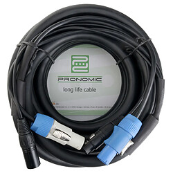 Pronomic Stage PPD-10 Câble Hybride Powerplug/DMX Powercon compatible + DMX 3 pôles, 10m