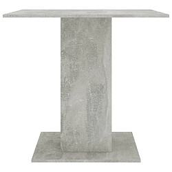 Avis vidaXL Table à manger Gris béton 80x80x75 cm bois d'ingénierie