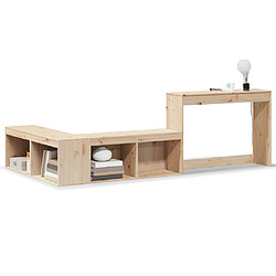 vidaXL Table de chevet avec bureau 232x122x75 cm bois de pin massif