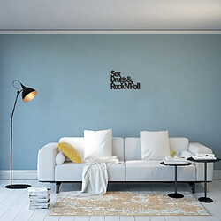 Avis Homemania Décoration murale Phrases - Art mural - pour le salon, la chambre à coucher - Acier noir, 50 x 0,15 x 38 cm