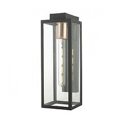 Luminaire Center Lanterne de jardin Naxos Noir mat,verre 1 ampoule 38cm