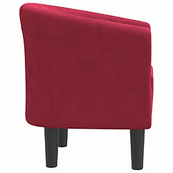 Acheter Maison Chic Fauteuil relax,Chaise pour salon cabriolet rouge bordeaux velours -MN65722