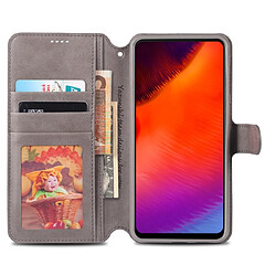 Acheter Wewoo Housse Coque Pour Galaxy A60 / M40 AZNS Étui en cuir avec rabat magnétique et texture de mollet porte et logements cartes et cadre photo Gris