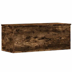 vidaXL Boîte de rangement chêne fumé 90x35x35 cm bois d'ingénierie