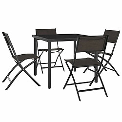 Avis Ensemble salle à manger de jardin 5 pcs,Table et chaise à dîner d'extérieur Acier -MN49119