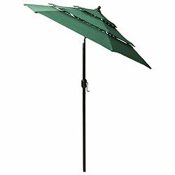 Avis Maison Chic Parasol Jardin | Parasol à 3 niveaux avec mat en aluminium Vert 2 m - GKD92229