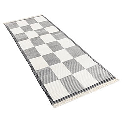 Vidal Tapis de couloir en laine 206x84 gris Darya