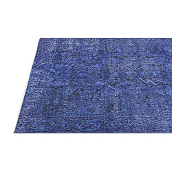 Vidal Tapis de laine 198x99 Bleu Ultra Vintage pas cher