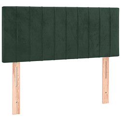 vidaXL Tête de lit Vert foncé 100x5x78/88 cm Velours