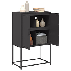 Acheter vidaXL Buffet haut noir 68,5x38,5x107 cm acier