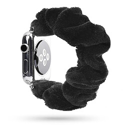 Bracelet en PU sangle de banque de tissu d'impression noir pour votre Apple Watch Series 5/4 44mm/Series 3/2/1 42mm