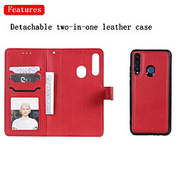 Wewoo Housse Coque Pour Huawei Honor 10i Étui de protection à rabat horizontal de couleur unie avec support et fentes cartes et portefeuille et cadre photo et lanière rouge pas cher