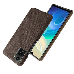 Coque en TPU + PU anti-griffes, marron pour votre Vivo Y55s 5G