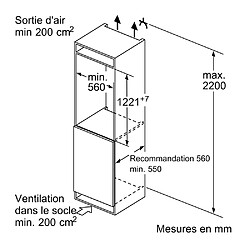 Acheter Réfrigérateur 1 porte intégrable à pantographe 187l - KI42LVFE0 - SIEMENS