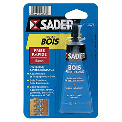 SADER - Colle à bois prise rapide - tube 55 ml