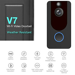 Acheter Wewoo Portier vidéo Visiophone sans fil Interphone 1080P Full HD Résistant aux intempéries WiFi Sécurité Moniteur Accueil Smartphone SonnetteSupport audio bidirectionnelDétection de mouvement PIRVision nocturne