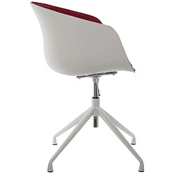 Chaise de Bureau Alexandra House Living Blanc Rouge Plaque Tournante