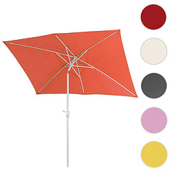 Mendler Parasol N23, parasol de jardin, 2x3m rectangulaire inclinable, polyester/aluminium 4,5kg ~ terracotta