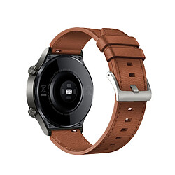 Bracelet en PU 22mm Réglable marron pour votre Huawei Watch GT 2 46mm/GT 2 Pro