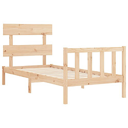 Acheter vidaXL Cadre de lit sans matelas bois de pin massif