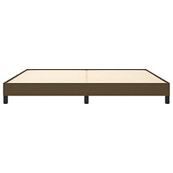 Acheter vidaXL Cadre de lit sans matelas marron foncé 200x200 cm tissu