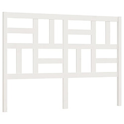 vidaXL Tête de lit Blanc 126x4x104 cm Bois massif de pin